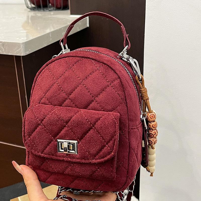 Autumn new diamond chain backpack women's fashion niche leisure student shopping travel backpack