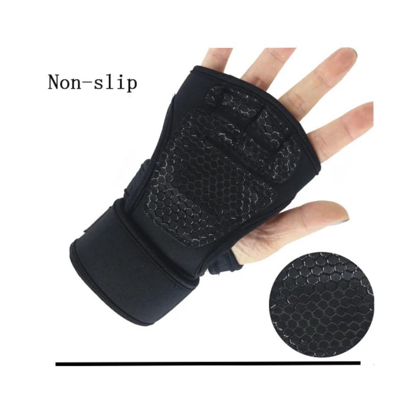 Non-slip Half Finger Training Gloves Weight Lifting Fitness Athletic Body Building Gymnastics Grips Gym Hand Palm Protector Gloves