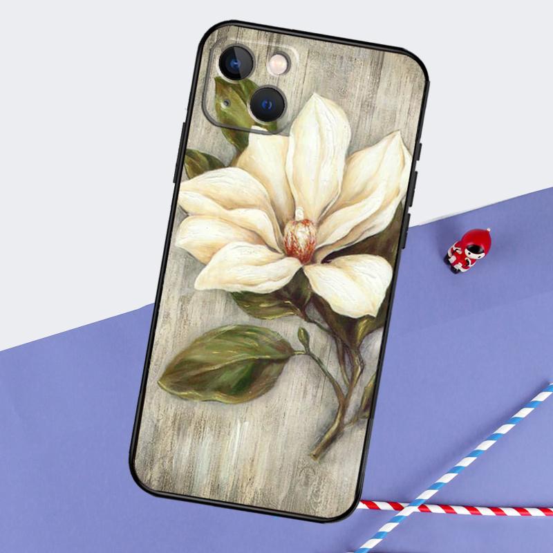 3D Flower Relief Phone Case For iPhone 16 Pro Max 11 13 14 15 Pro Max 12 Mini XR 16 15 Plus 16e Back Cover
