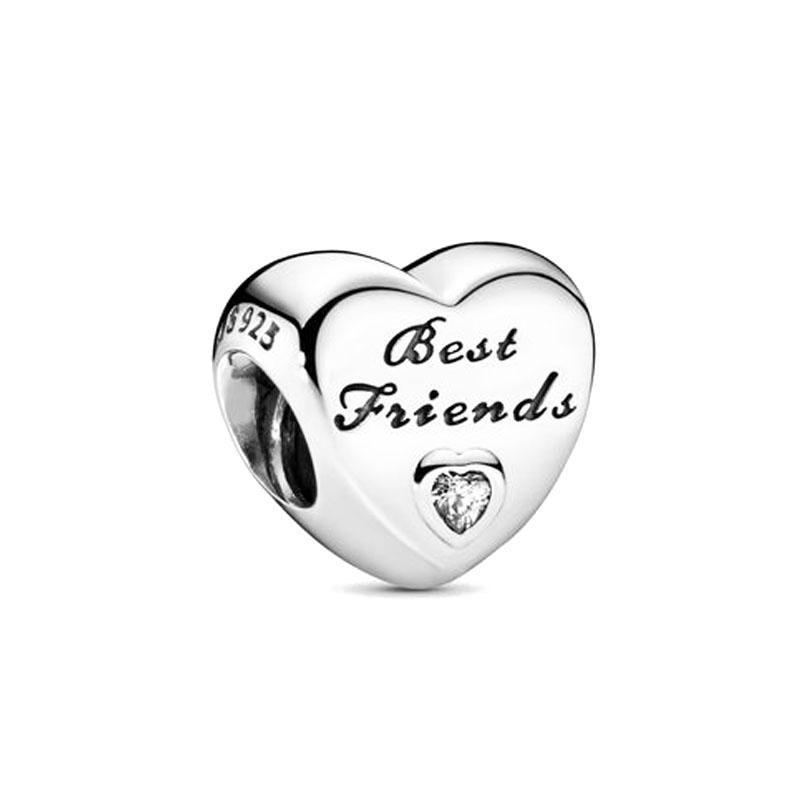 New Copper Charms Heart Love You Forever Mum Auntie Beads Fit Original Bracelet Diy Gift Women