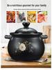 High-Temperature Resistant Large Capacity Ceramic Casserole and Soup Pot for Gas Flame