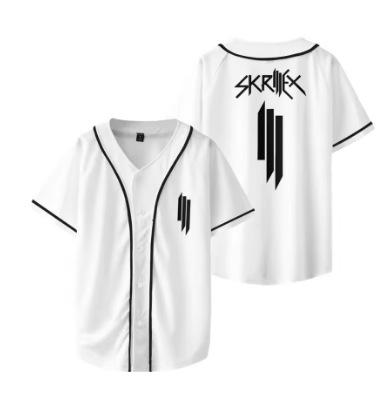 Rapper Skrillex Merch Short Sleeve T-Shirt Streetwear Hip Hop Uniform Hugh