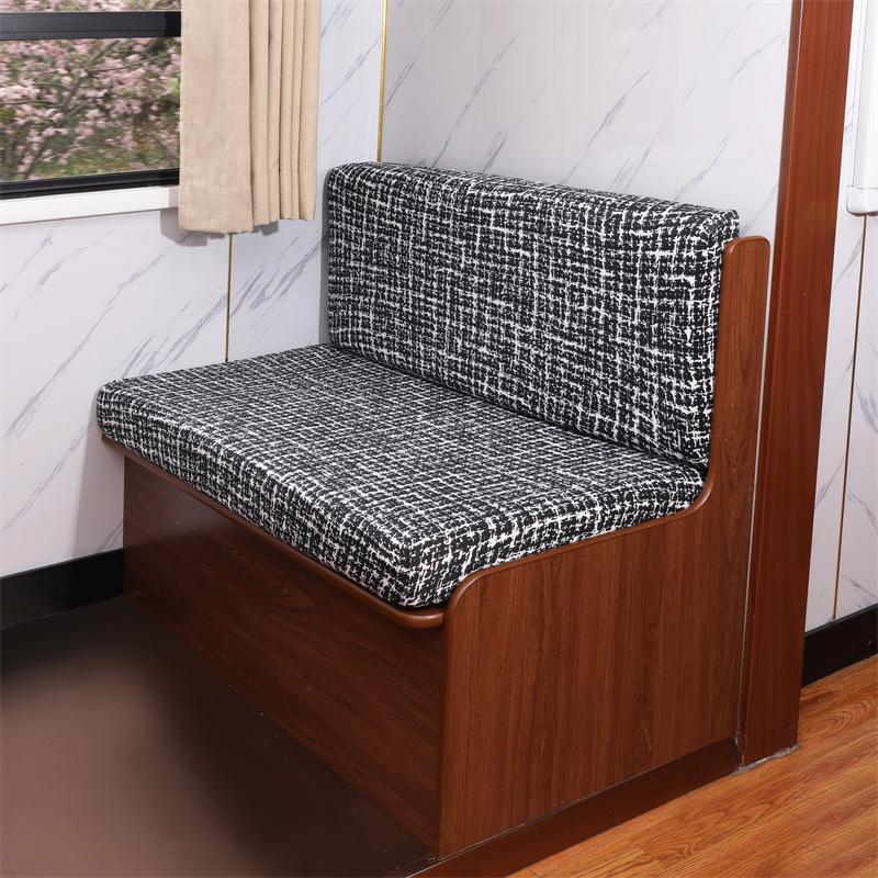 2Pcs/Set Floral Fabric Rv Dinette Cushions Covers Spandex Armless Sofa Cover Outdoor Camper Car Bench Cover Furniture Protector