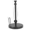 Paper Towel Holder with Damping Effect Stainless Steel Punch Free Single Hand Operable Paper Towel Stand for Home Black