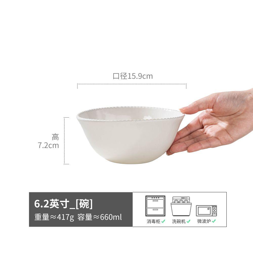 One Person Food Noodle Bowl Big Collection Ceramic Household Bowl Retro Practical Soup Bowl Vegetable Bowl Tableware Round Instant Noodle Bowl