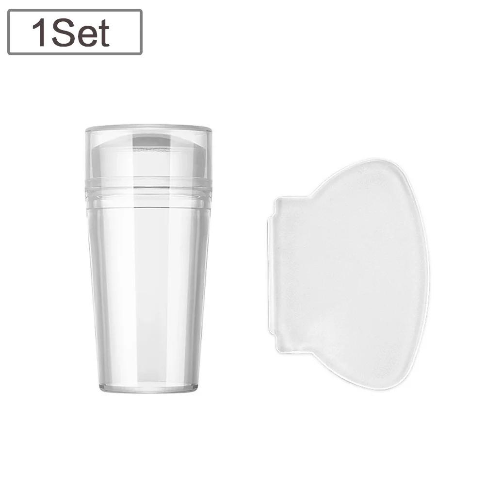 DIY Nail Stamping Tool Set Silicone Stamper Scraper Kit French Manicure Nail Art Accessories Stamping Plates Supplies Templates