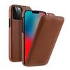 Genuine Leather Flip Cover for Apple iPhone 15 Pro Max, 14 Pro, 13, and 12 Plus