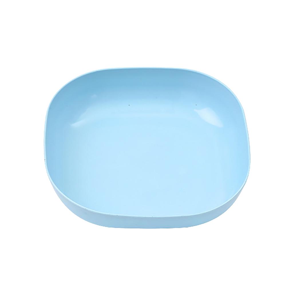 Bone Spitting Dish Square Blue PP Multi Purpose Snack Dessert Fruit Salad Plate for Home