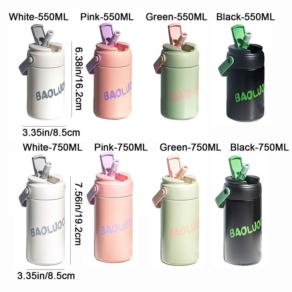 Detachable Straw Insulated Mugs Handheld Flower Tea Cup Practical Thermos  Girls