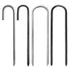 3Pcs Steel Ground Stakes Tents Nails U Shaped Metal Fences Stake Tent Pegs for Trampolines Camping Canopies Sheds