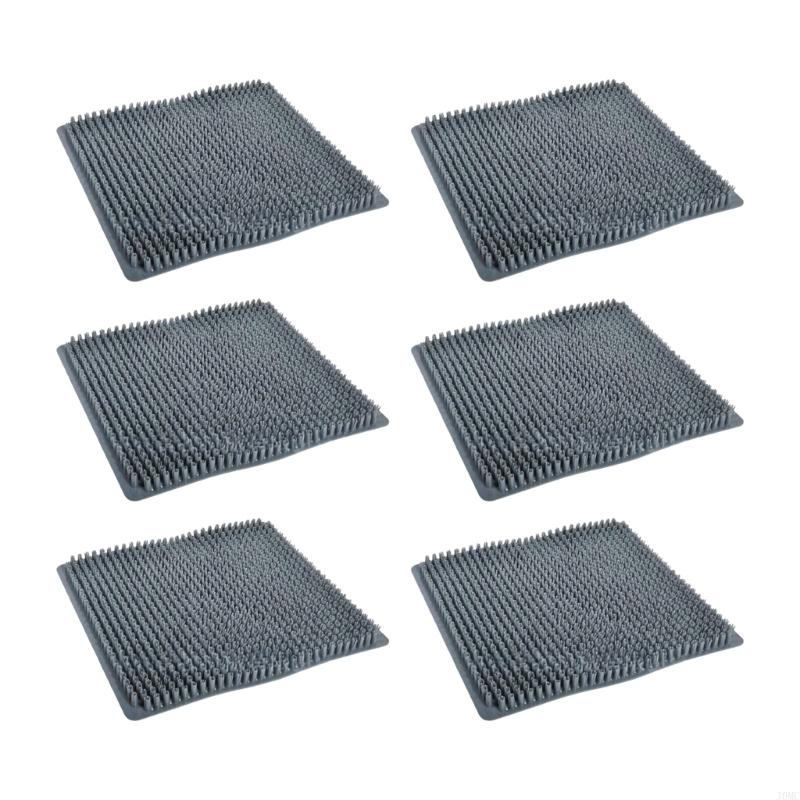 

6pcs Poultry Nesting Box Mats 24 Cells Plastic Washable Nesting Pad for Hens J0MC сірий колір