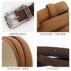 Leather Belt For Women Vintage Punk Style With Zinc Alloy Buckle For Casual Wear