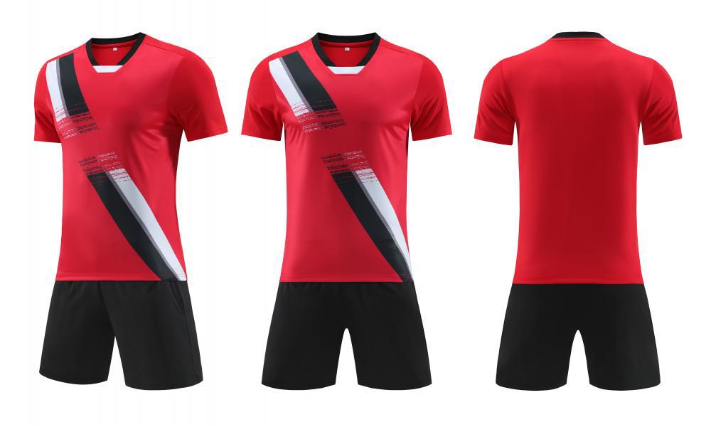 

Customjersey Soccer Uniform New Soccer Training Uniform Jersey Competition Sportssuit Clothing 4XS красный