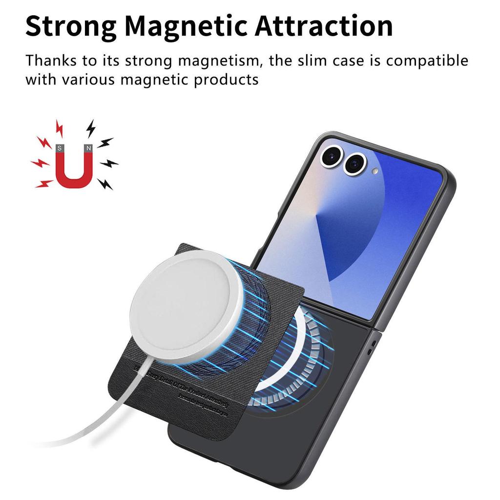 Samsung Z Flip 7 Leather Protective Case - Foldable, Drop-Proof Cover for Flip 5