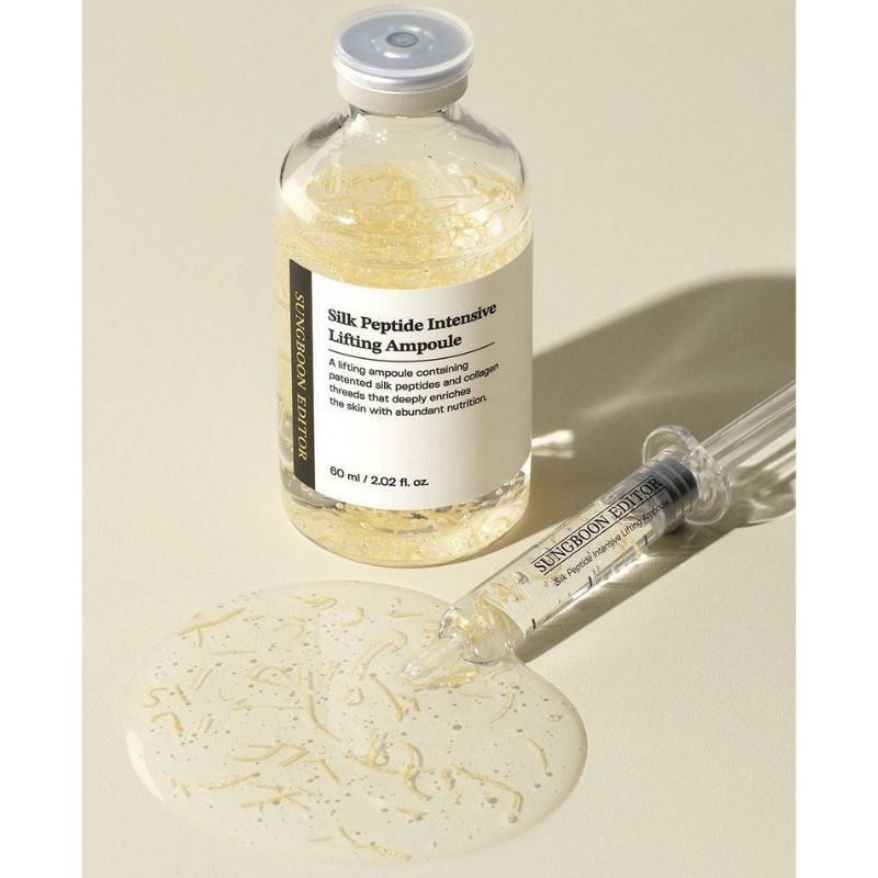 Sada: Korektor v ampuli s liftingovými hedvábnými peptidy a rozpustnými nitěmi 60 ml + Zlatý oční krém s rozpustnými nitěmi 30 ml