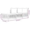 VidaXL Salon de Jardin 3 pcs avec Coussins, Mobiliers de Patio avec Dossier, Ensemble de Canapés, Meubles de Terrasse 3186724