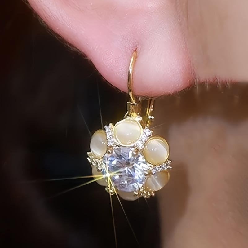 Fashion Trend Unique Design Elegant Delicate Cubic Zirconia Water Drop Earrings Women Jewelry Party Premium Gift Wholesale
