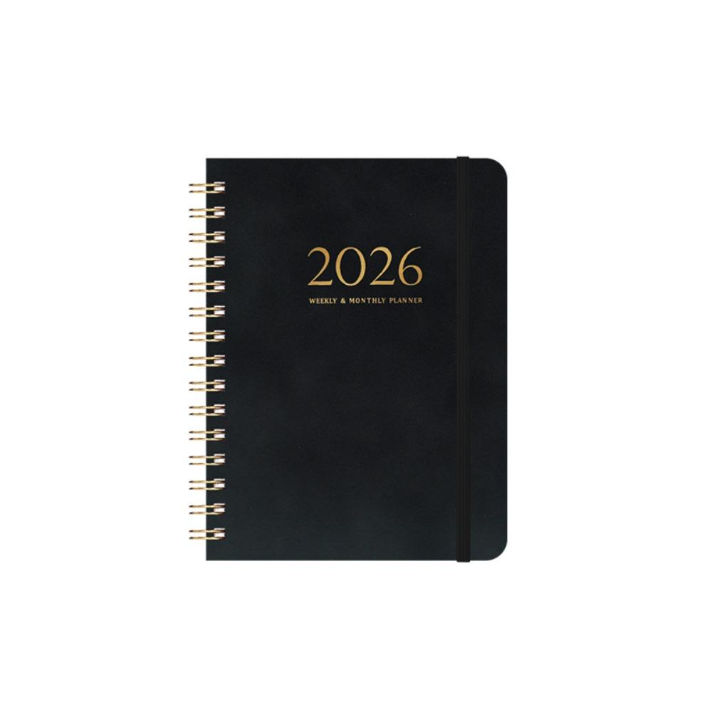 PU Leather Cover Coil Schedules Notebooks A5 Daily Notebook Daily Planner Notepad  Record