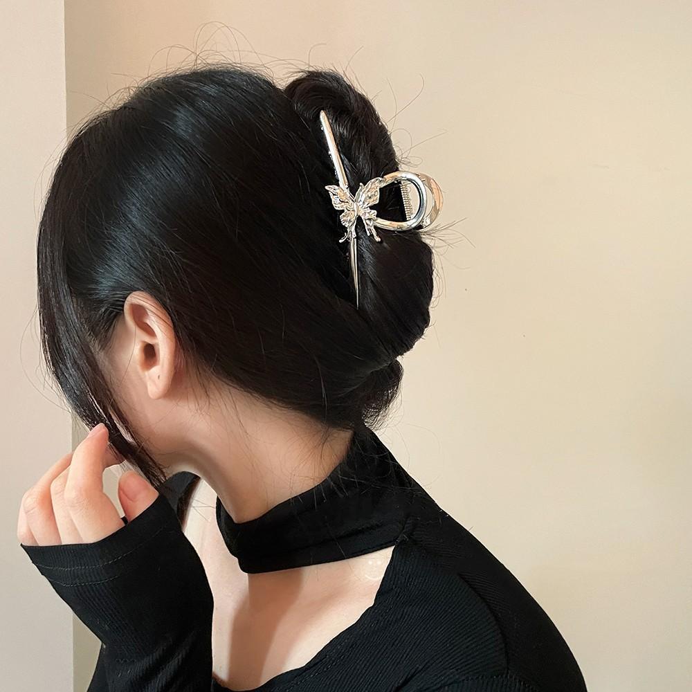 Liquid Butterfly Catch Clip High Street Spice Girl Wind Large Back Head Disc Hair Shark Clip Hair Volume Hairpin