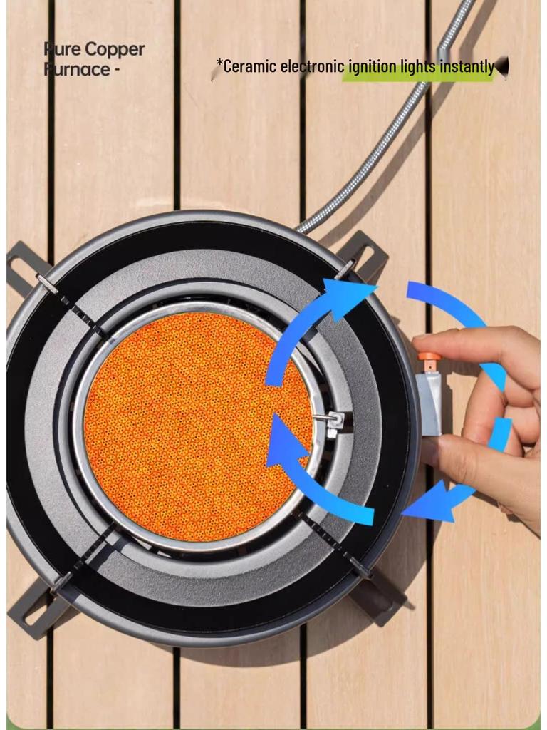 Portable Infrared Windproof Cassette Stove for Outdoor Cooking