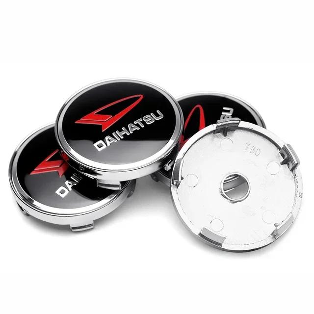 

4PCS 56mm/60mm Car Tire Wheel Center Hup Caps Badge Stickers for Terios Sirion Mira Materia Rocky YRV Feroza Charade