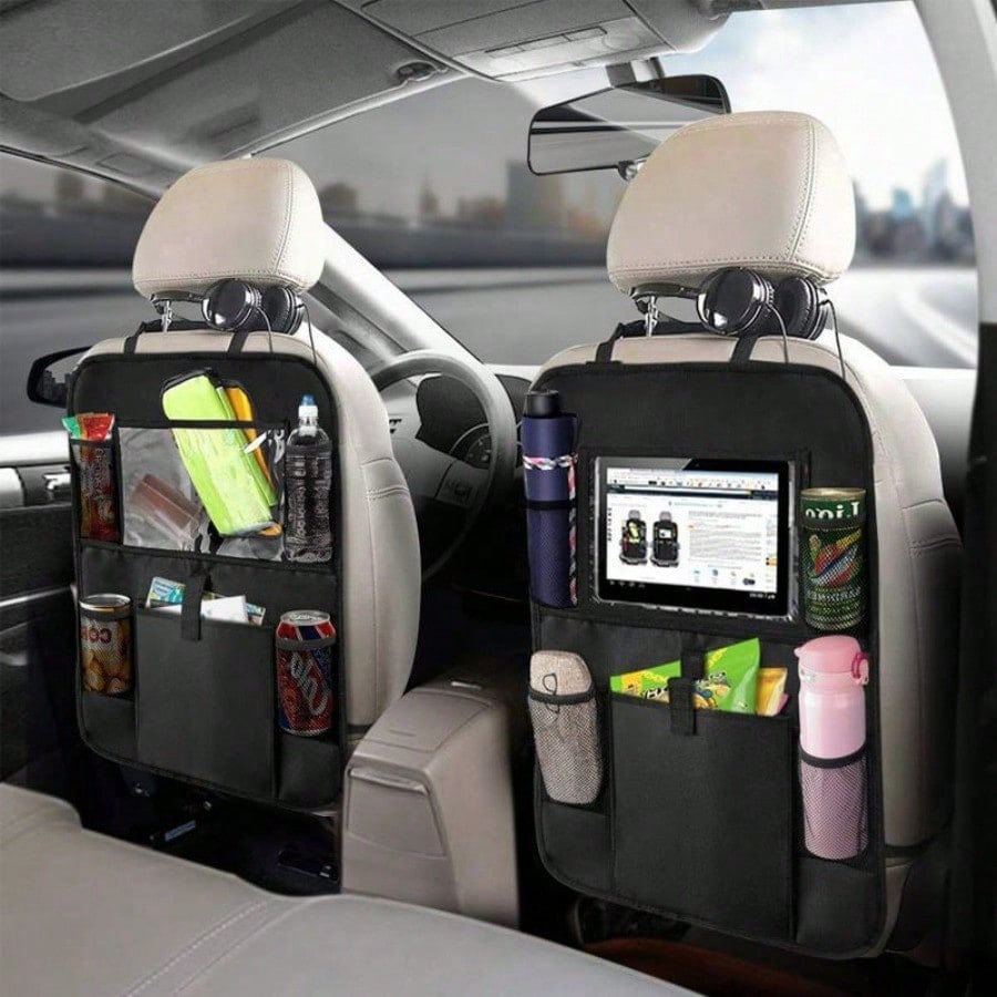 Car storage bag, car seat back oxford cloth storage bag, car seat back bag
