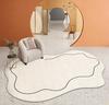 Japanese Style Plush Cashmere Rug with Irregular Cloud Pattern for Living Room or Bedroom.