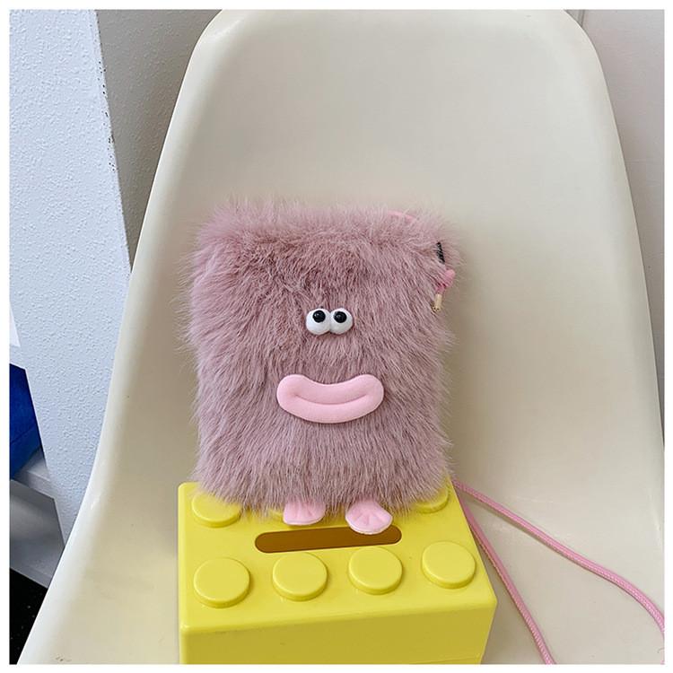 Plush Cartoon Shoulder Bag With Magnetic Closure For Daily Use