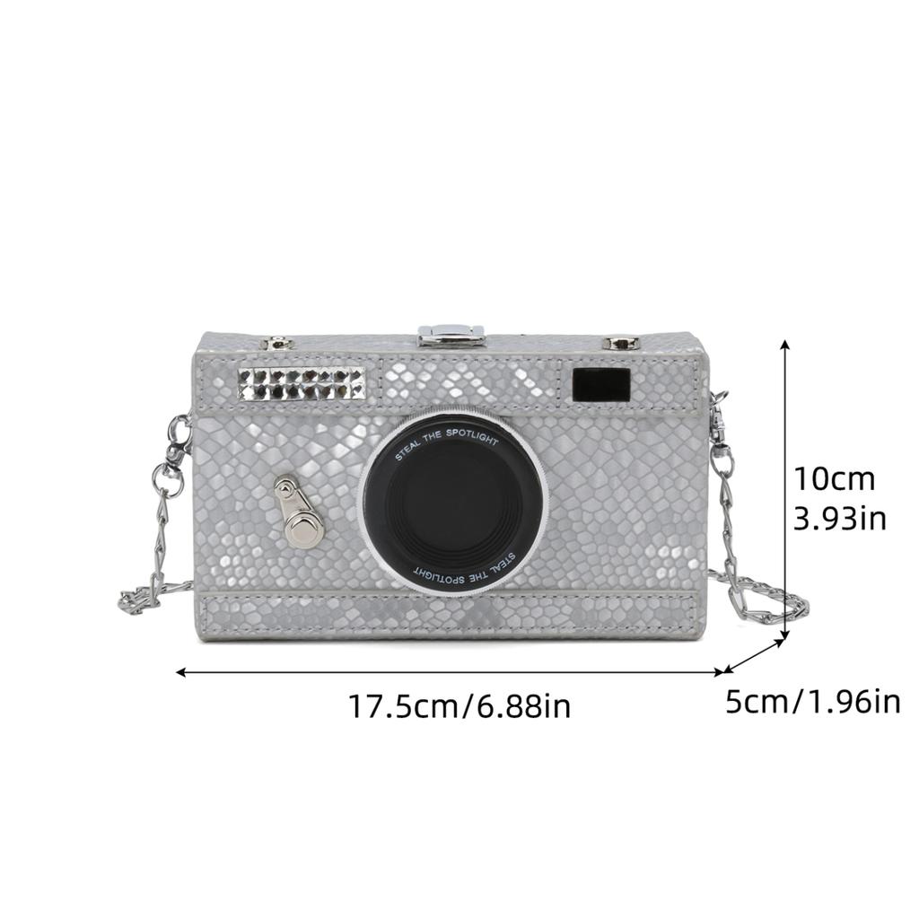 Camera Shape Crossbody Mobile Phone Bag Ladies Girls Casual Handbag And Purse Cute Creative Fun Bag Versatile Chain Shoulder Bag