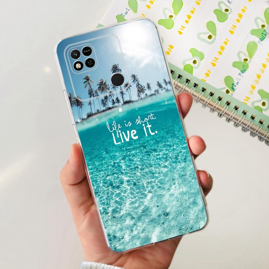 Case For Xiaomi Redmi 10A Cute Flower Cat Painted Phone Bumper For Redmi 10A 4G Redmi10A Soft Silicone TPU Back Cover