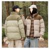 Winter Stand Collar Puffer Jacket: Double Color, Thick Cotton, Unisex
