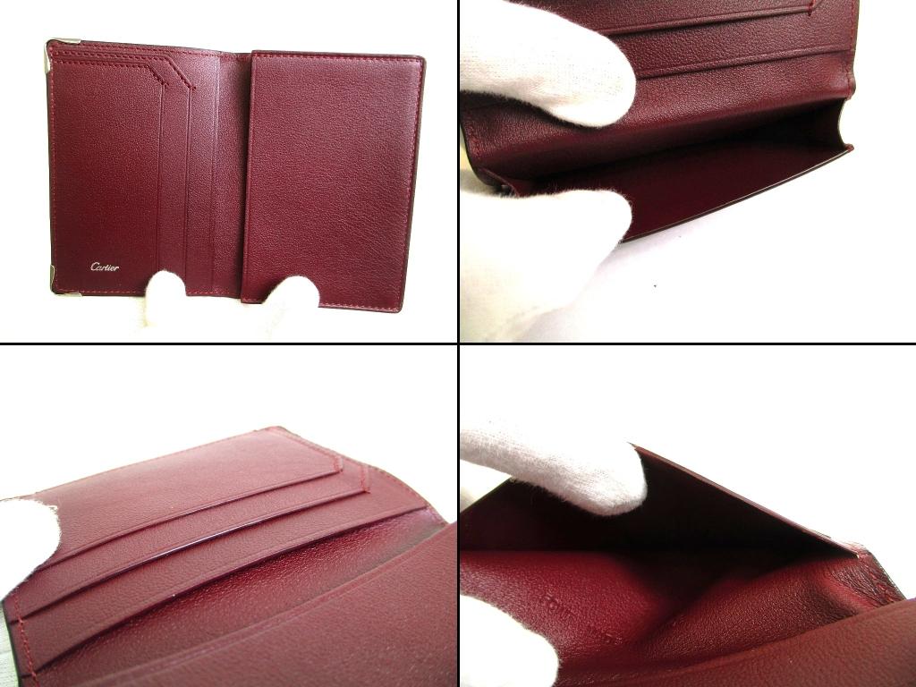 Authentic Cartier Must De Cartier Black Leather Card Holder #b096  Open Box