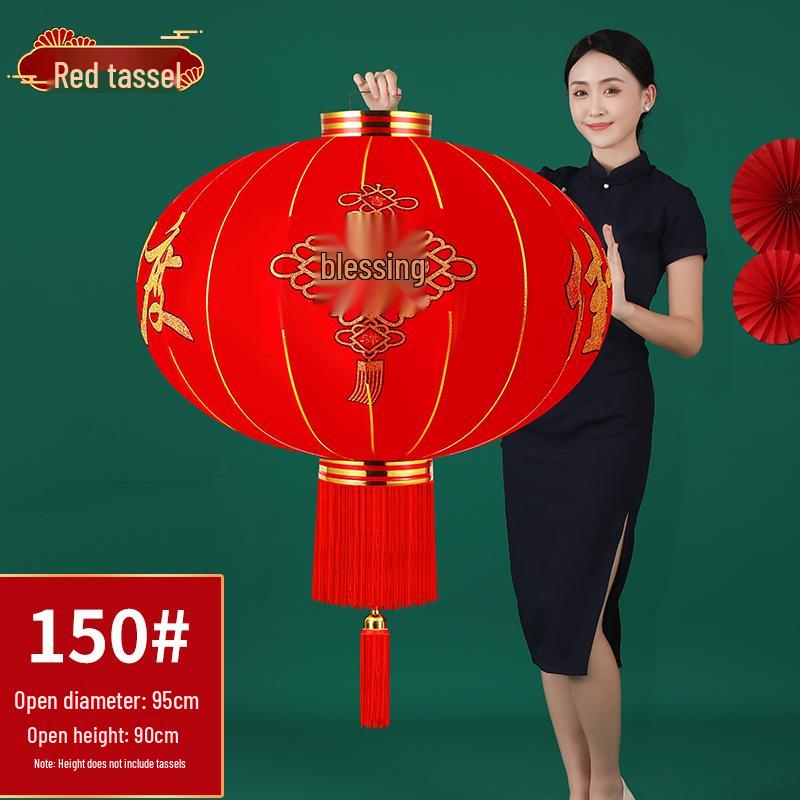 2026 New Style Red Lantern Pair for Main Entrance - Spring Festival Celebration Decor