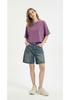 Trendy Loose-Fit Crop Top for Plus-Size - Short-Sleeved Sports T-Shirt