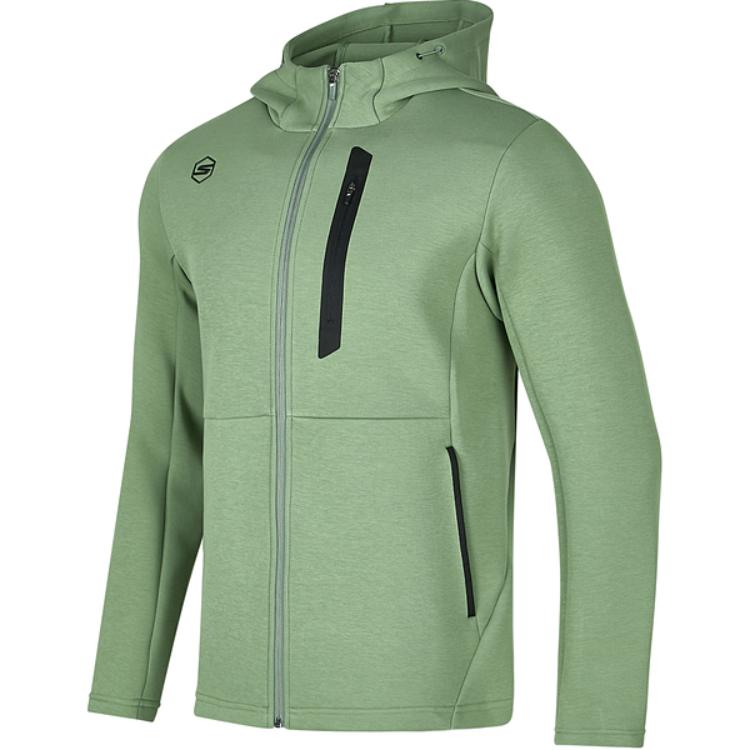 Skechers Knitted Hooded Comfortable Jacket Men jackets Brown Green P424M006-03LX M