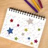 70pcs Star Stickers Glitter Foam Stickers Glitter Stars Reward Sticker for Kids Crafts Scrapbooking Wall Decor Laptop Skateboard