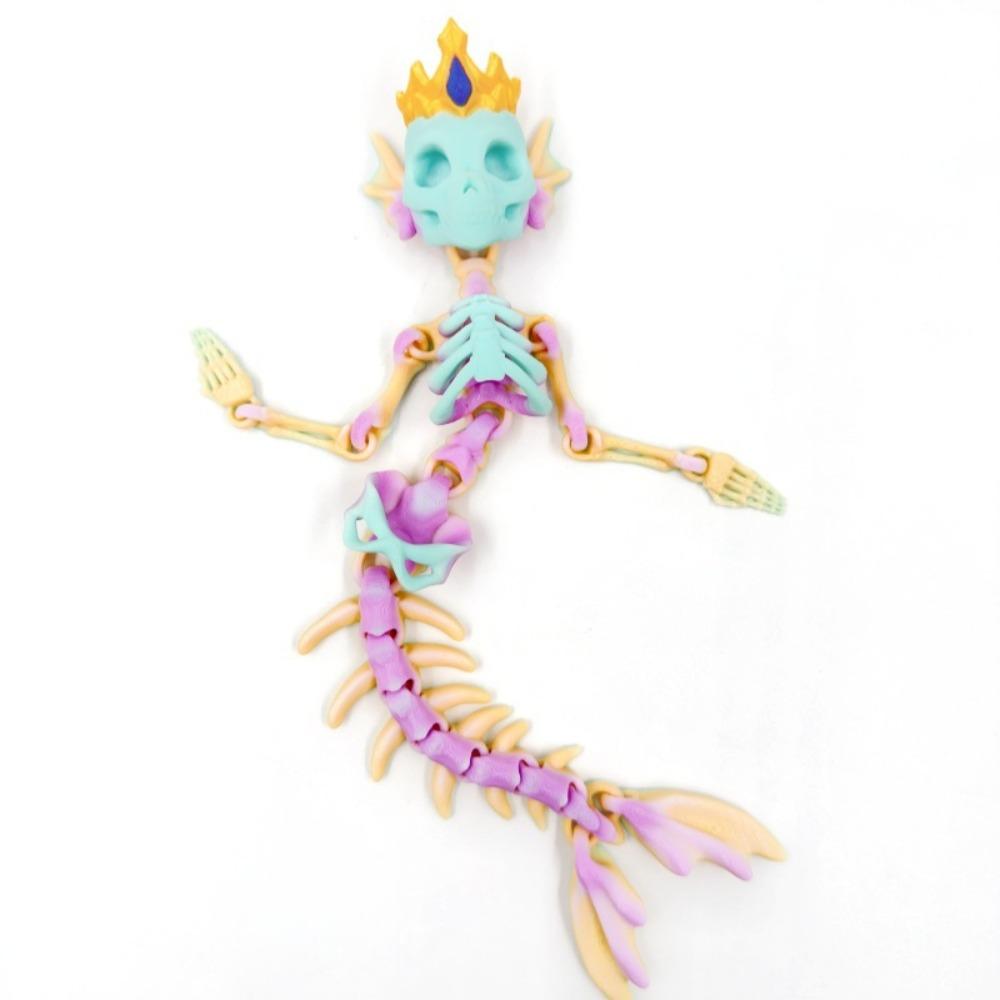Lightweight Sturdy Material 3D Printed Mermaid Skeleton Movable Bone Figure Party Layout