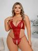 Hot Lingerie Sexy Red Christmas Naughty Underwear Push Up Bra Bodysuit Lingerie See Through Intimate Sensual Lenceria Female