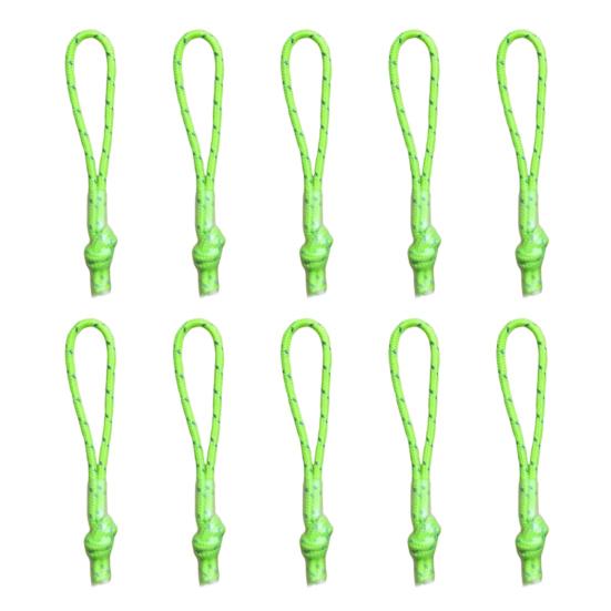 

10 шт. тактических шнуров-молний, удлинители для молний с термоусадкой зелёный