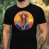 T-Shirt Herren Cowgirl Holographisch Motiv Baumwolle Größe XS bis 5XL