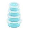 Microwave-Safe Foldable Silicone Lunch Box - High-Temp Resistant, Portable & Fresh-Keeping