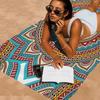 Classical Floral Pattern Bath Towel Microfiber Soft Water Absorbing Breathable For Girl Kids Decorative Cartoon Beach Towel