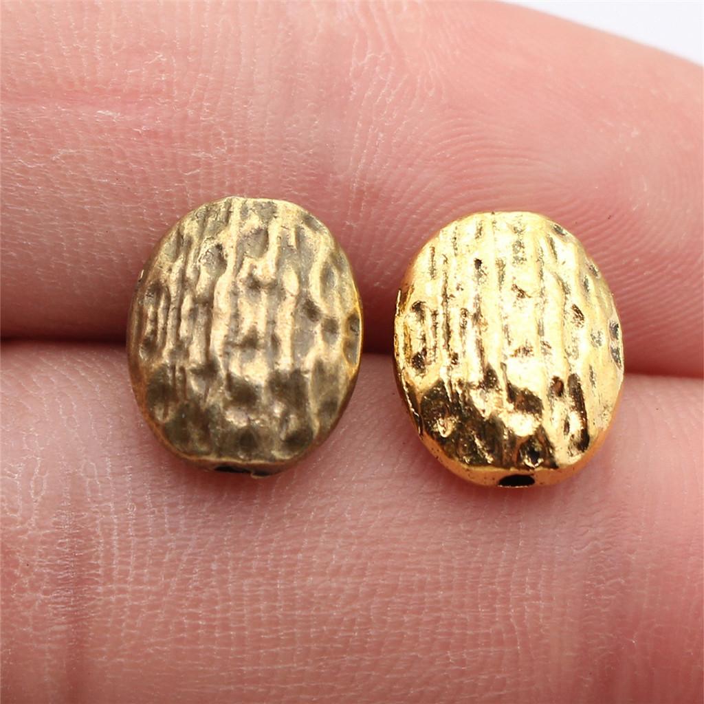 Twisted-Pattern Small-Hole Spacer Beads Mini Antique Bronze Silver Jewelry Making String Beads Separator