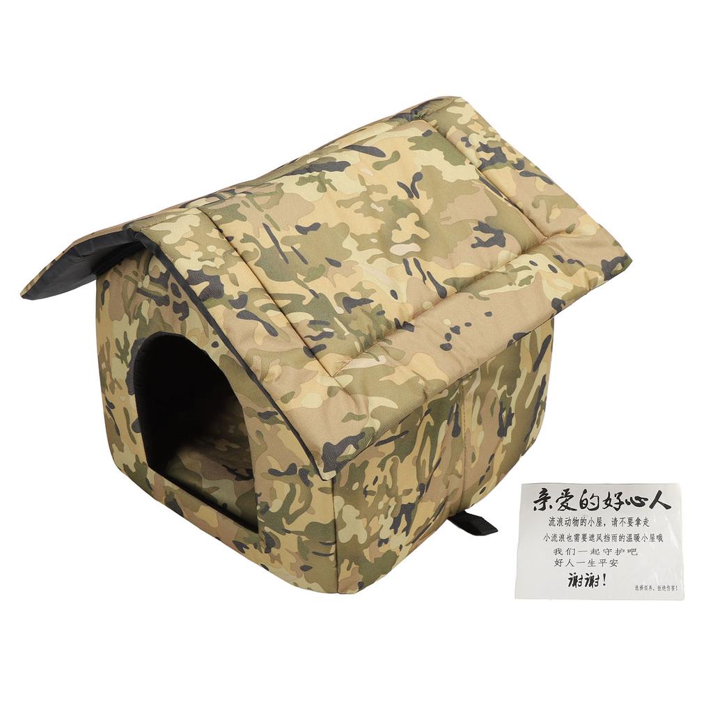 Outdoor Cat House Removable Warm Keeping Waterproof Feral Cat Dog Shelter House for Indoor Garage
