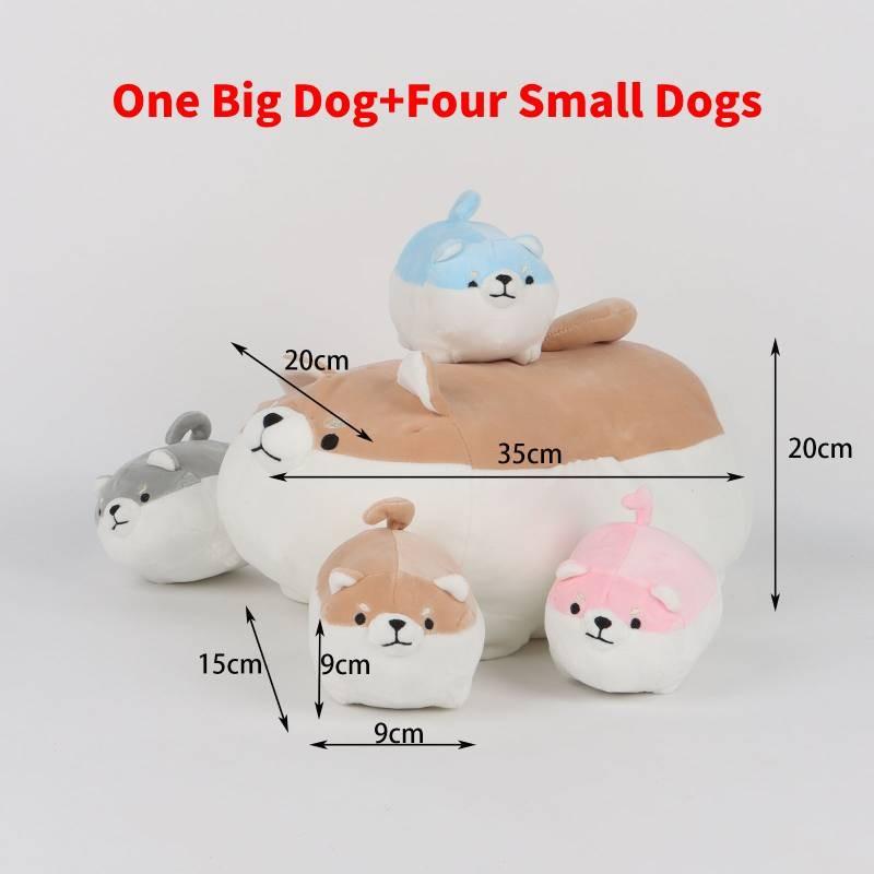 

Шиба Ребенок Мать Ину Панда Плюшевые Игрушки Мама И Четверо Малышей Милые Подарки Девочка коричневый