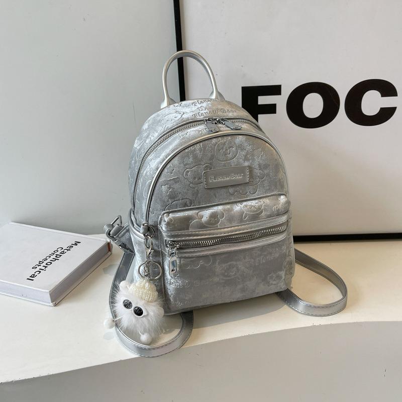 Spring and Summer Embossed New Women's Schoolbag Fashionable Large-capacity Backpack Women's High-end Temperament Backpack Casual Backpack