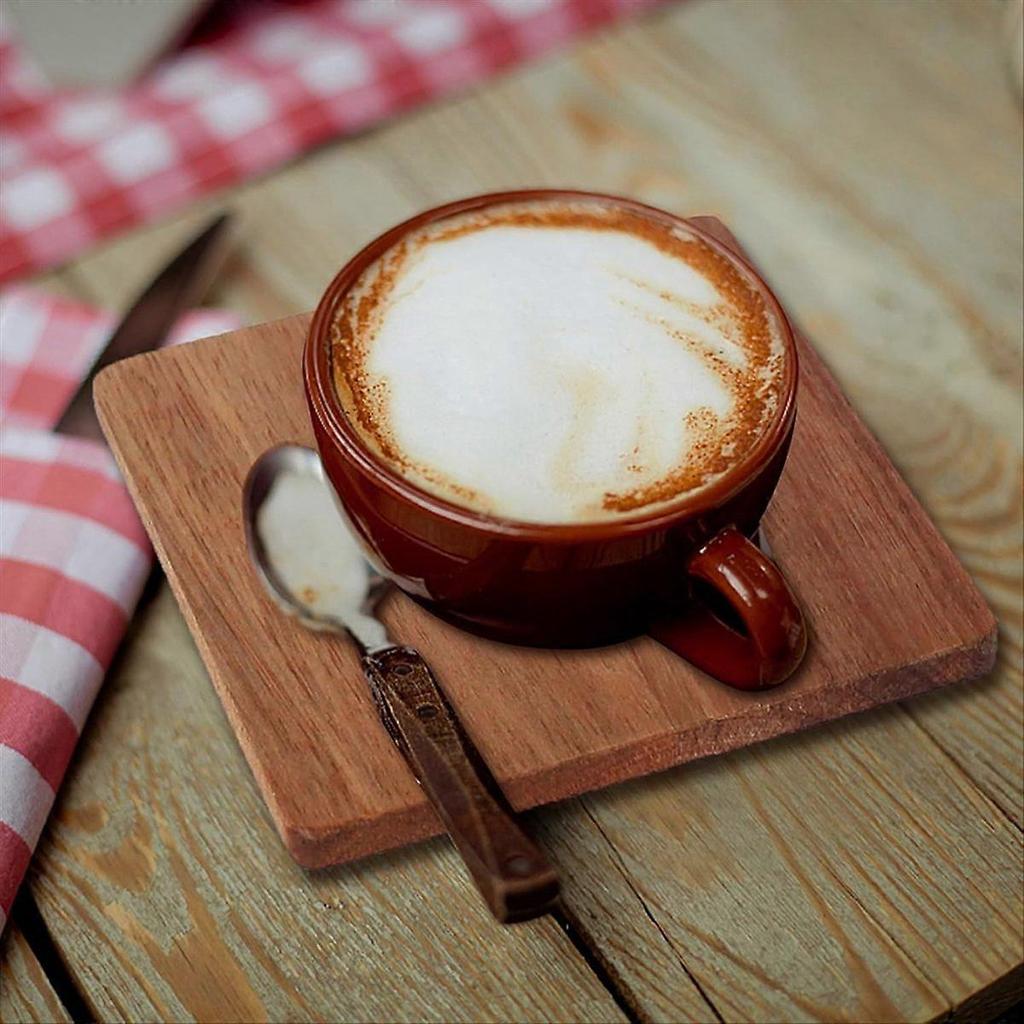 36 Pieces Unfinished Wood Coasters, 4 Inch Square -Wooden Coasters for Crafts with Non-Slip Silicon