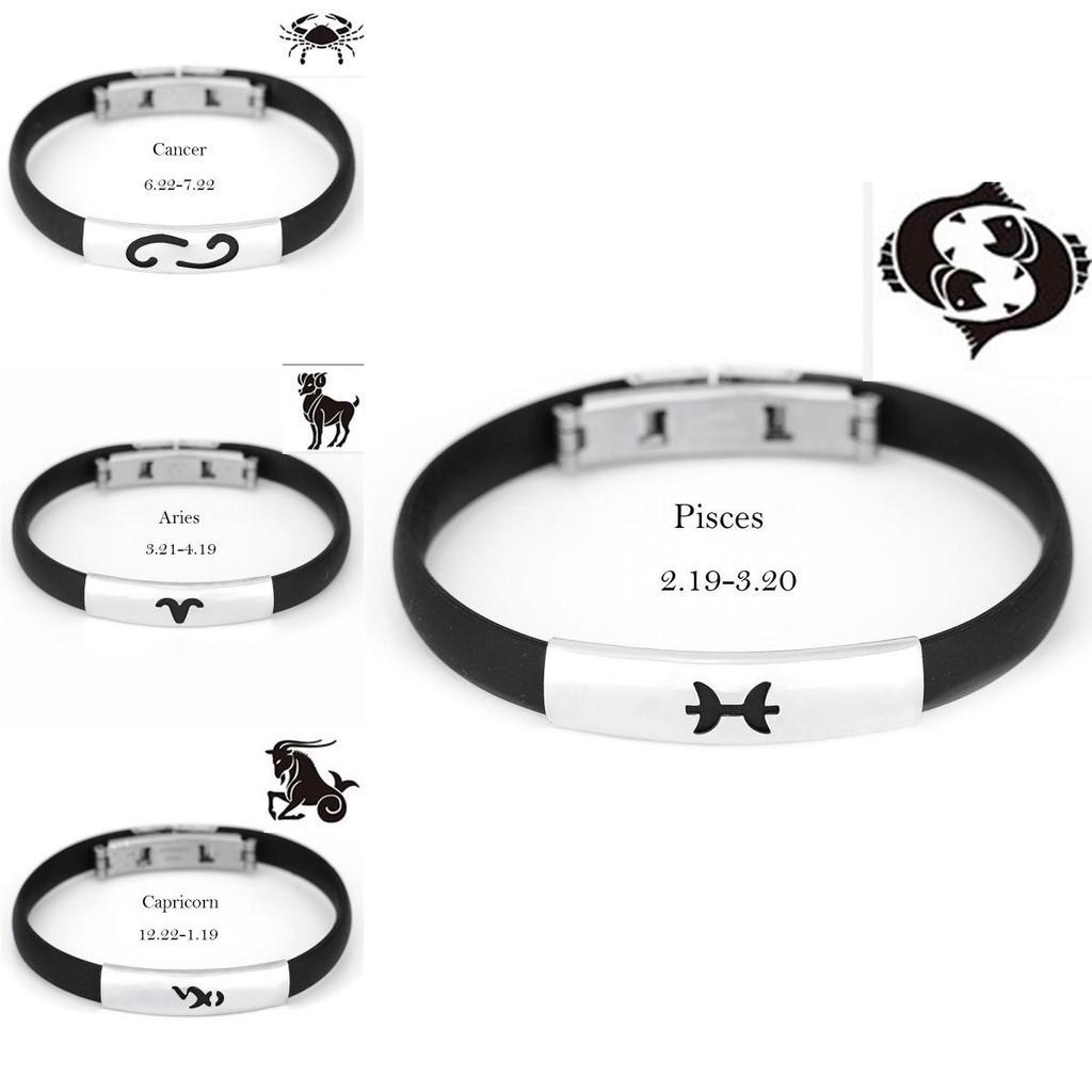 Timeless Constellation Stainless Steel Silicone Bracelets For Men And Women