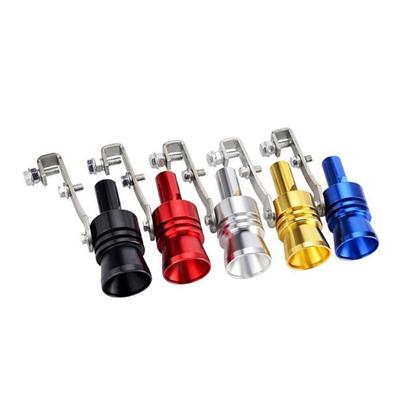 Silbato de sonido de turbos de aluminio, simulador de sonido general para vehículos, generador de sonido de turbos de coche de 113 mm para la modificación del tubo de escape del coche.
