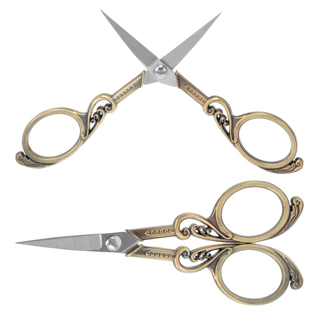 Vintage Scissors Stainless Steel High Sharpness Effort Saving Widely Used Craft Scissors for Embroidery Handicraft